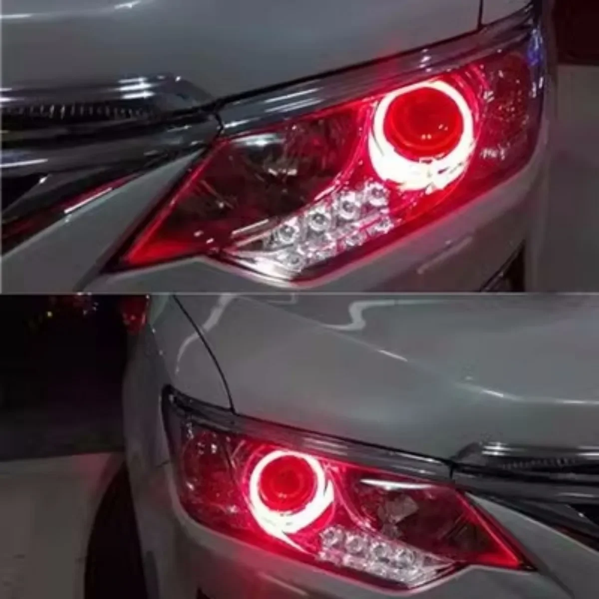 

Car Front Led Headlight for Toyota camry Daytime Running DRL Head lamp Low High Beam Angel eyes