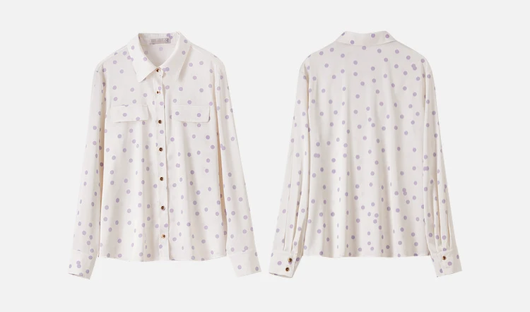 SENTUBILA purple polka dot shirt image 22