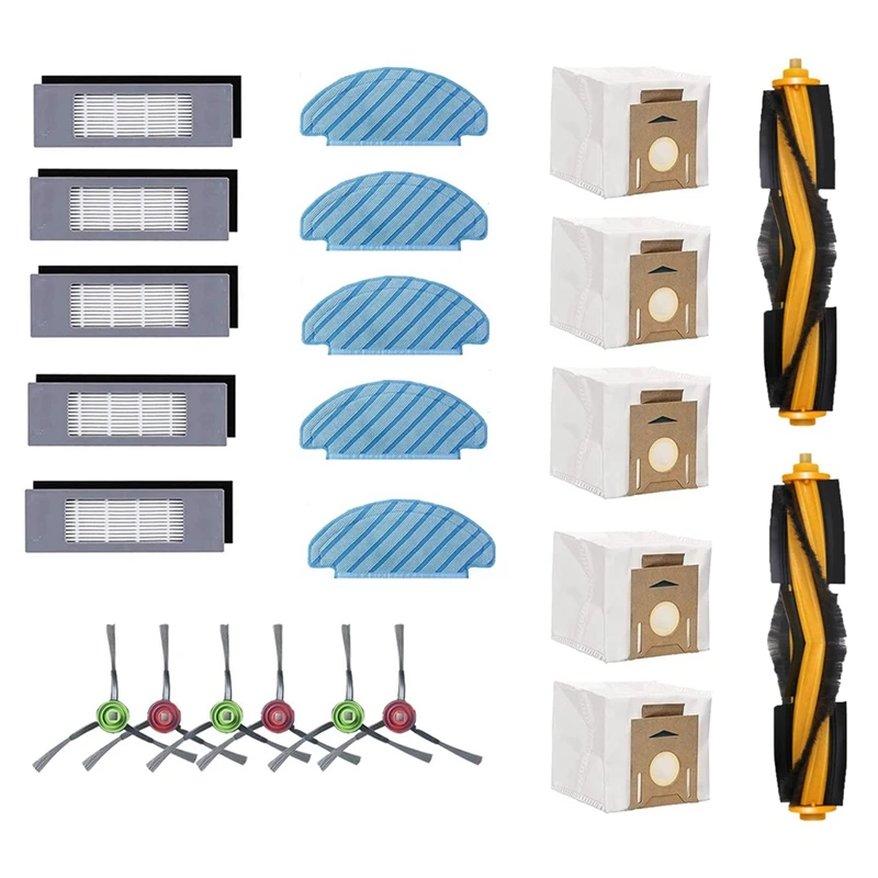 

1 комплект, Роликовые щетки, боковая щетка, Швабра, фильтр, пылесборники для Yeedi Vac/Vac Max/Vac Station/Vac 2 Pro, запасные части для робота-пылесоса