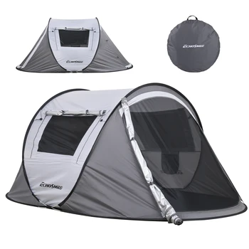 Camping tents are convenient to carry for 2 people White gray automatic opening pop up high quality tents 1
