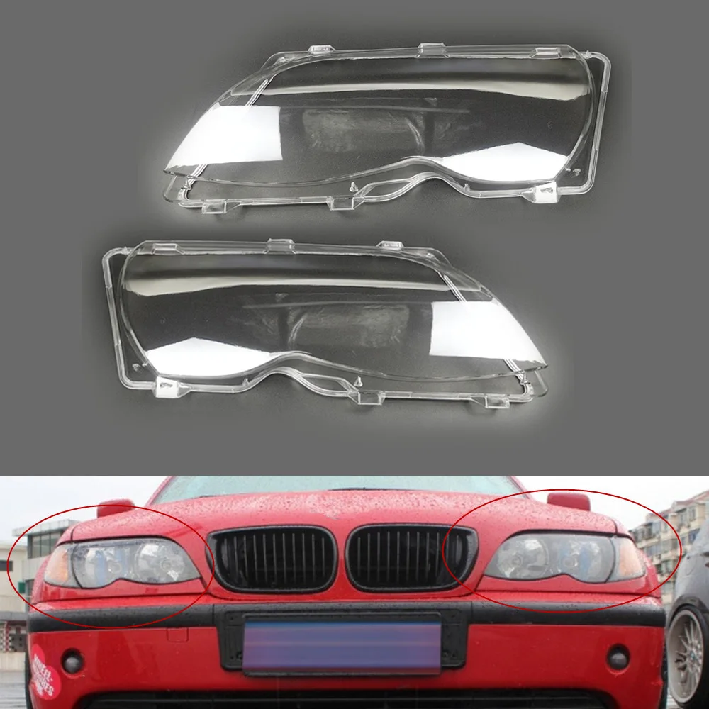 Car Headlight Light Lens Covers Shell For Bmw 3 Series E46 318i 320i