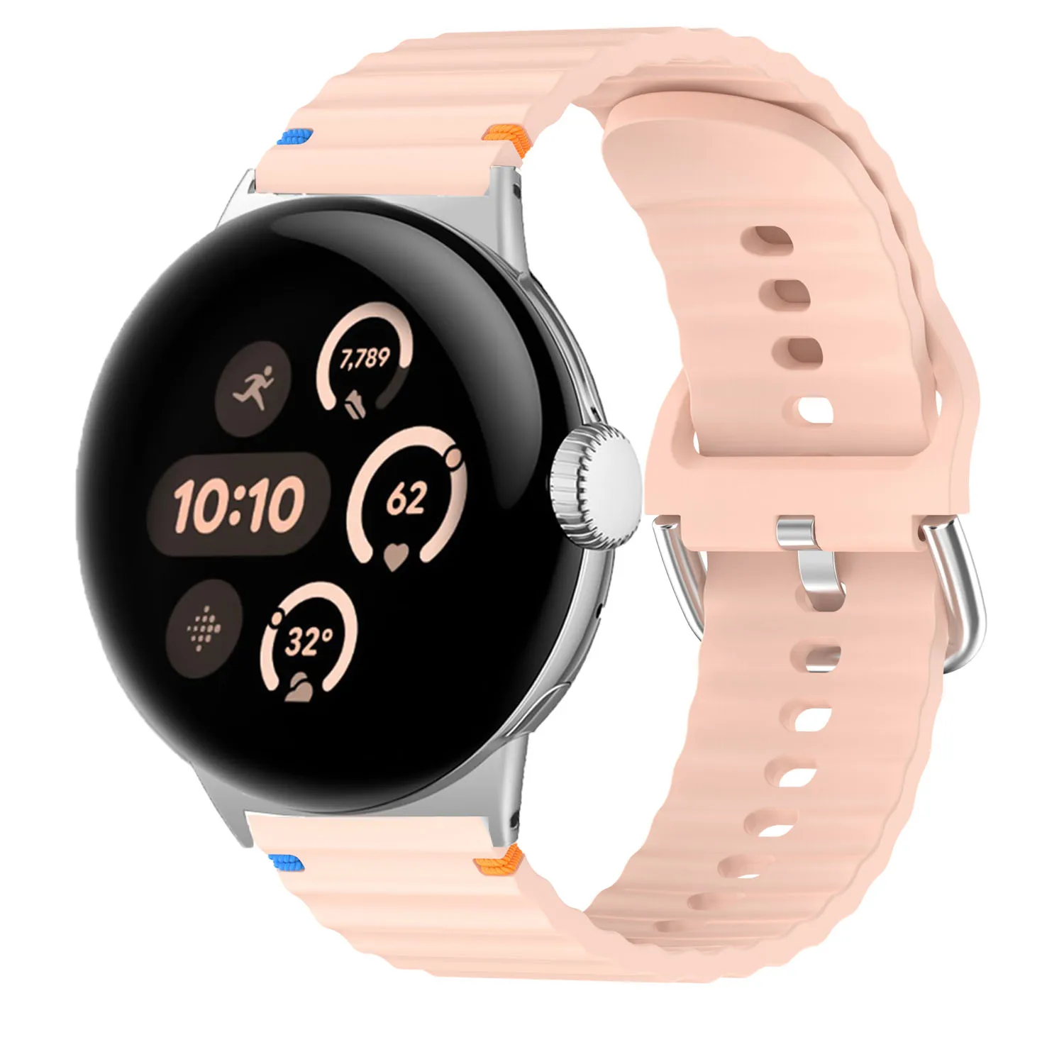 Sport Rubber Strap Silicone Watch Band No-Gap Bracelet Replacement Wristband