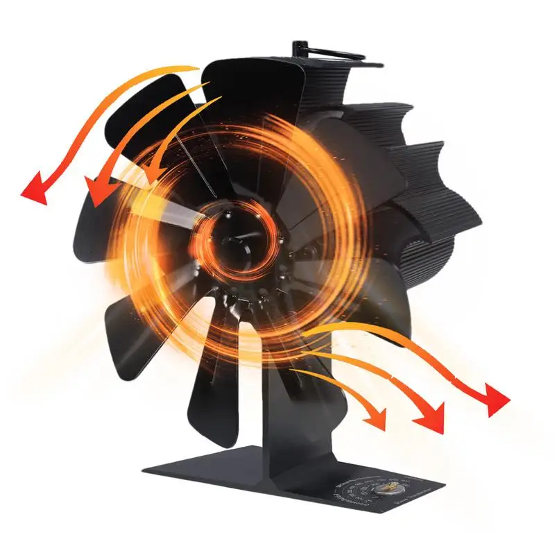 

Fireplace Fan Heat Powered Pellet Stove Fan 8 Leaves Fireplace Blower Fan Heater Stove Fan Wood Stove Accessories Non Electric