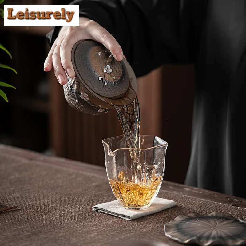 200ml Japanese Gilded Iron Glazed Gaiwan Handamde Plum Blossom Pottery Tea Tureen Tea Maker Cover Bowl Chinese Tea Set Craft