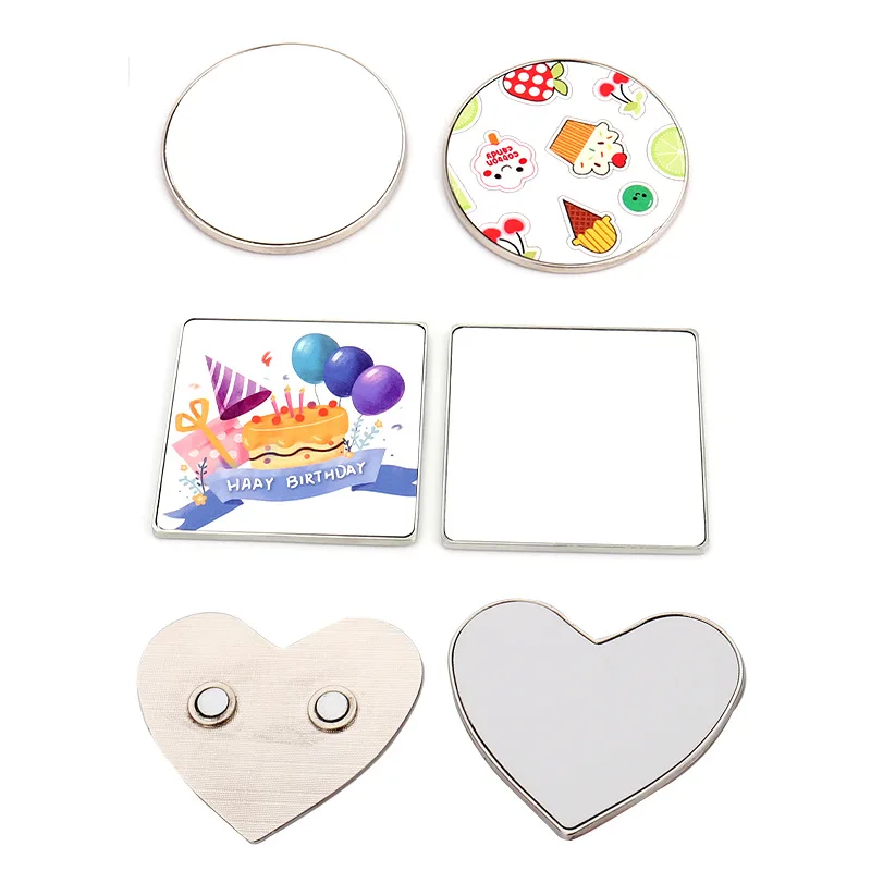 

15pcs/lot Blank Sublimation Zinc Alloy Fridge Magnets Refrigerator Sticker Creative Sublimation DIY Gift