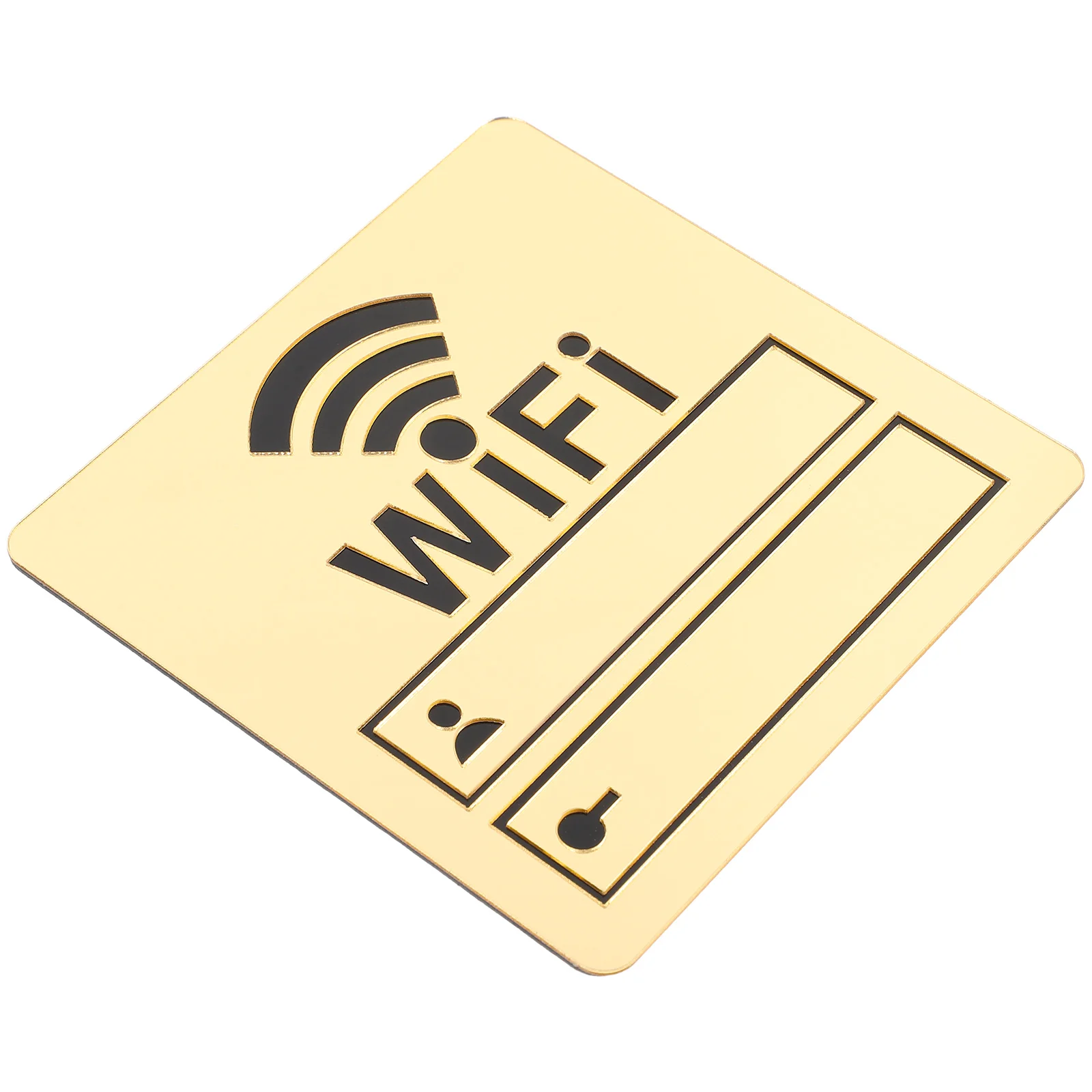 

Hotel Wireless Network Sign Signage Desk Wifi Account and Password Acrylic Coverage