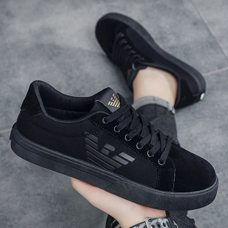 Luxury Designer Fashion Men's Black Rhinestone Platform Shoes Microfiber Leather Fabric Breathable Rock Hip-hop Walking Sneakers 2
