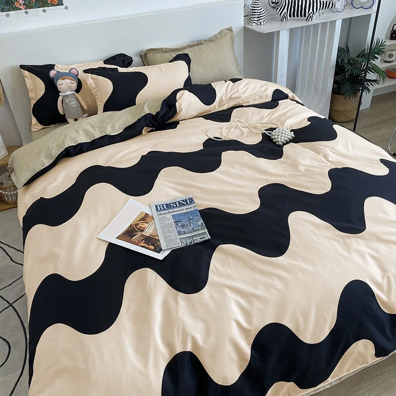 

Ins Hotselling Flat Sheet Duvet Cover Pillowcases Comforter Covers Bedding Set Single Double King Size Cheap In Stock