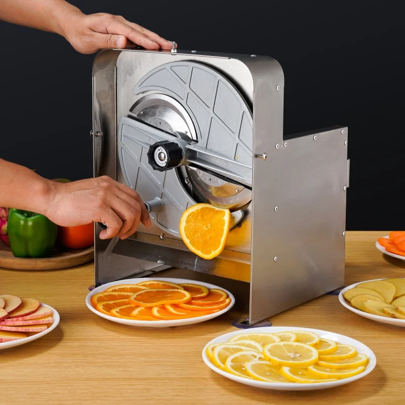 Commercial vegetable and fruit multi-function slicer electric automatic lemon Potato slicer manual and electric dual use 3