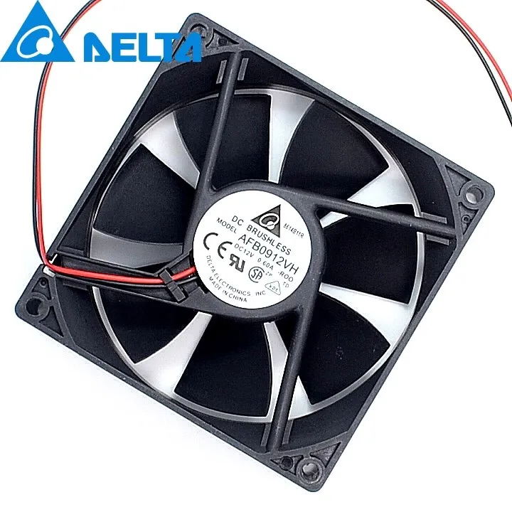 Duplo Ball Bearing Ventilador Capacidade de Vento para Delta Novo e 9025 9cm 90 mm 12v 0.60a Afb0912vh - Imagem 3