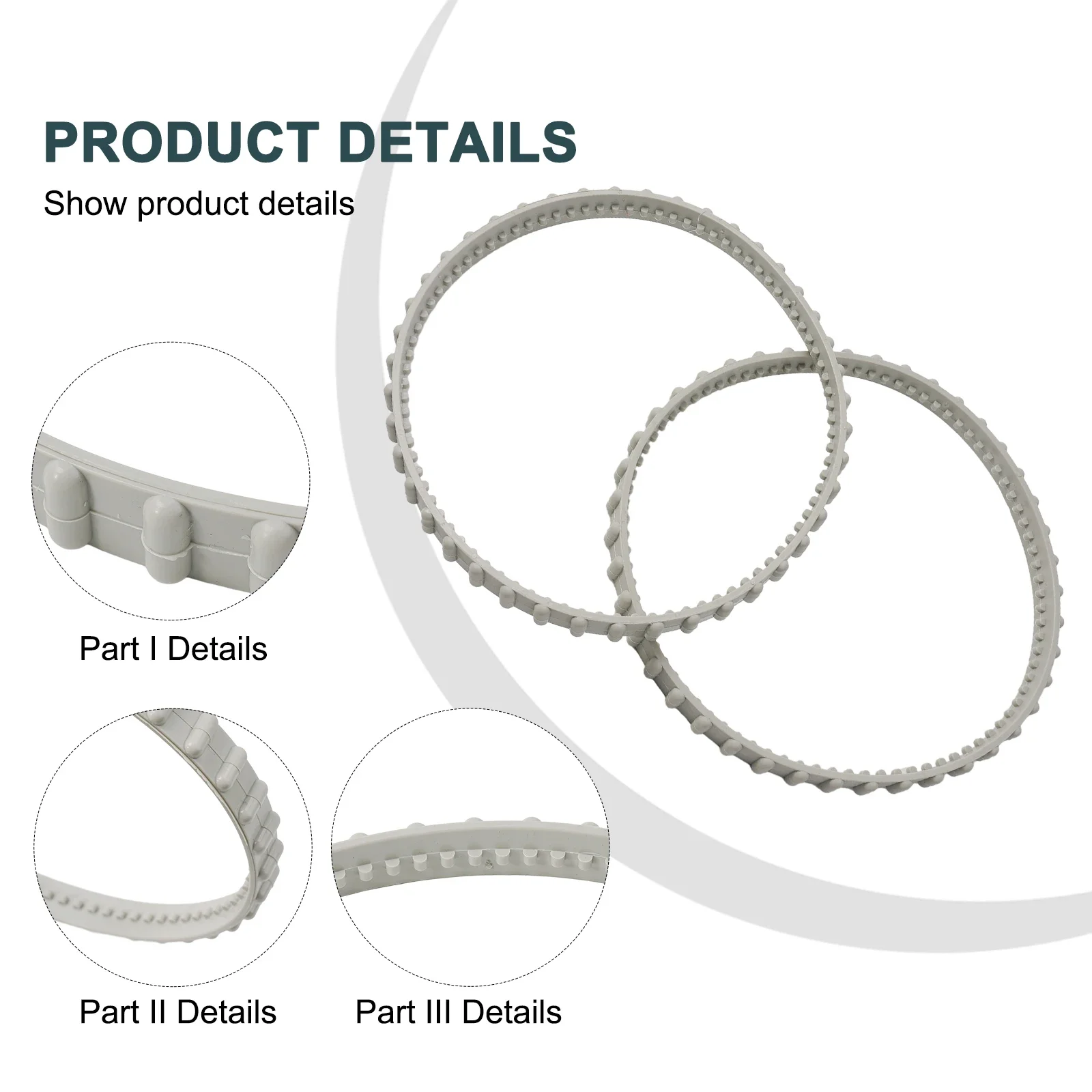 

2pcs Drive Belt Replacement Parts For Aquavac Tiger Rcx23002 Plus For SharkVAC Pool Cleaner Accessories