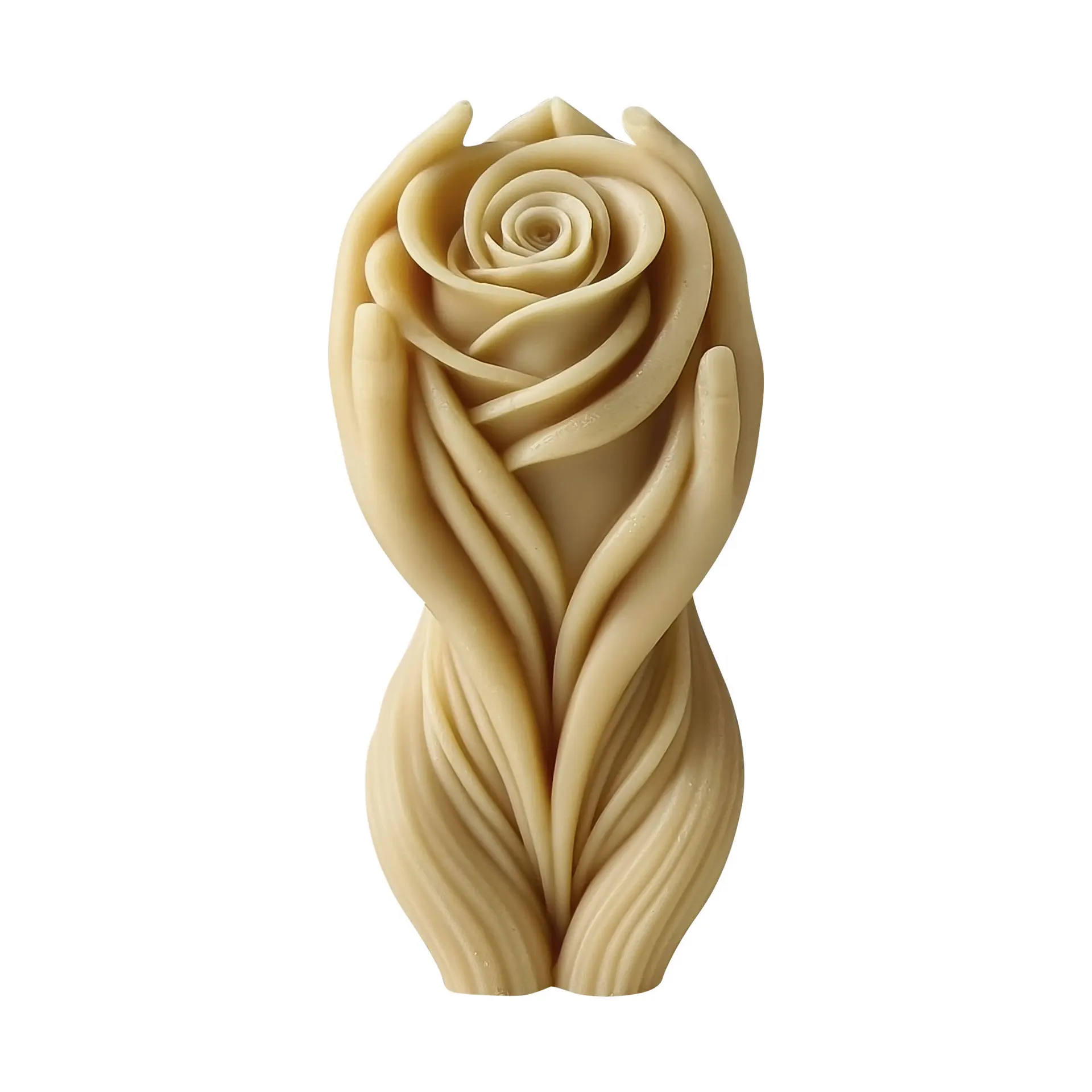DIY Hand Holding Rose Flower Mold Hand Flower Candle Silicone Mold Aromatherapy Plaster Ornaments Exquisite shape silicone mold silicone candle mold aromatherapy candle mold silicone candle molds candle mold
