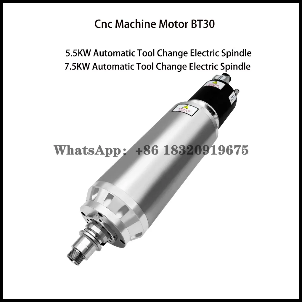 

BT30 7.5KW 5.5KW Automatic Tool change Spindle Pneumatic Water Cooling Spindle Motor ATC 220V 380V For Engraving Milling Metal