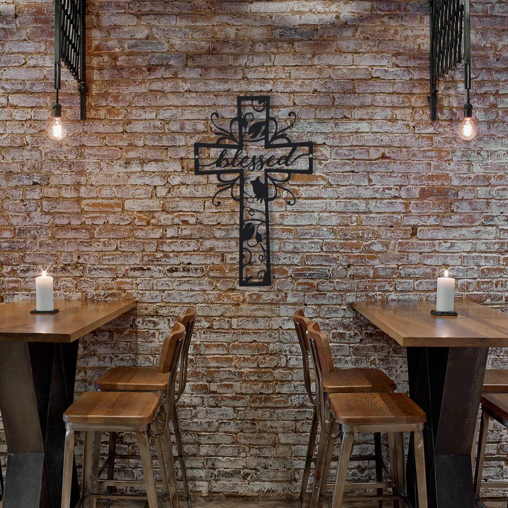 Blessed Metal Cross Wall Art 3