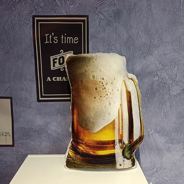 New Simulation BBQ Food Plush Toy Lifelike Snack Food Stuffed Toy Burger Sausage Grilled Fish Beer Pillow Photography Props 3