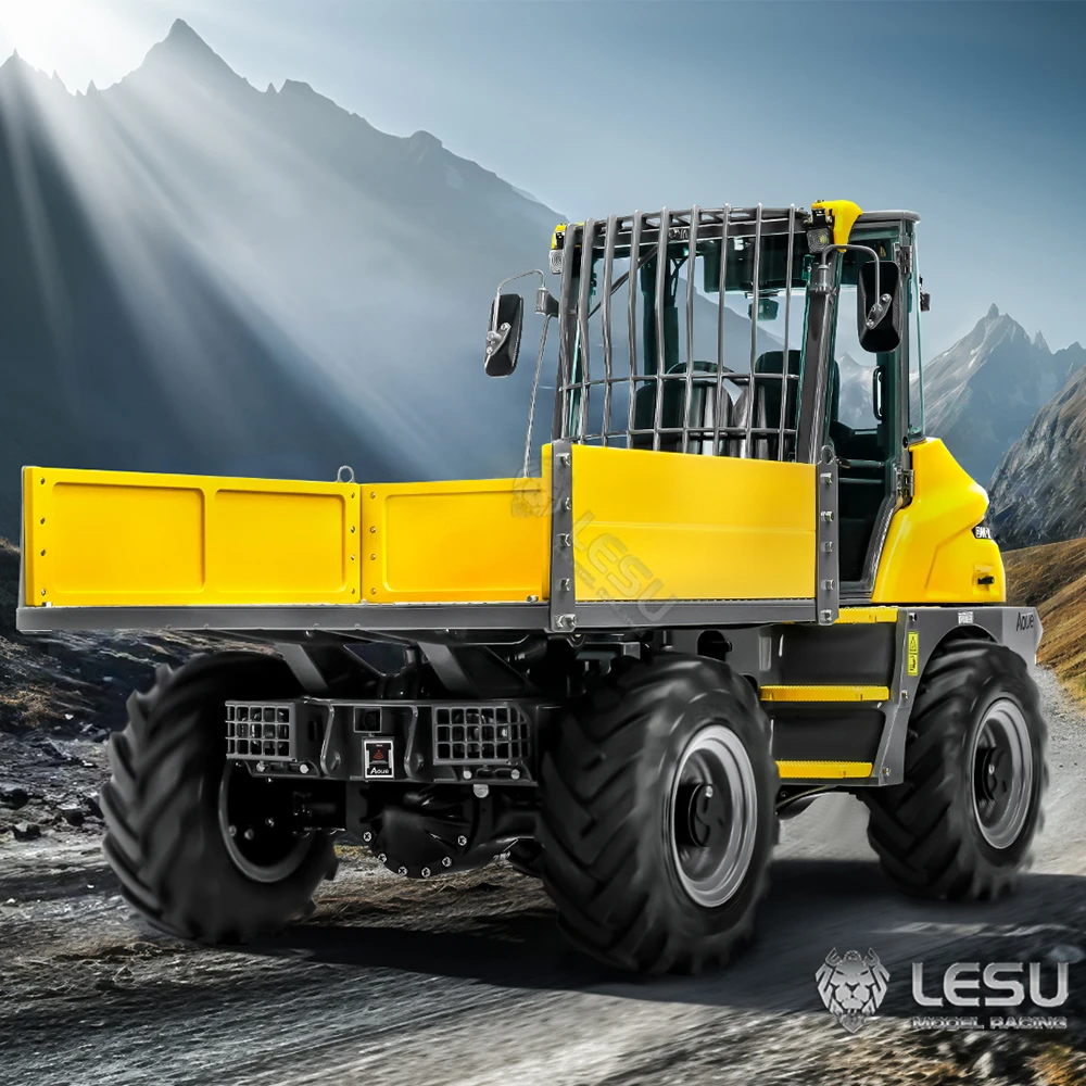 LESU 1/14 RC Hydraulic Metal Dumper Crane Truck for 8x8 Remote Control RTR Car