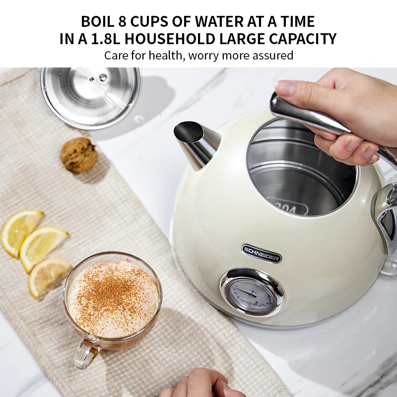 Household retro electric kettle hot water large capacity household kettle 316 stainless steel imported temperature control 4