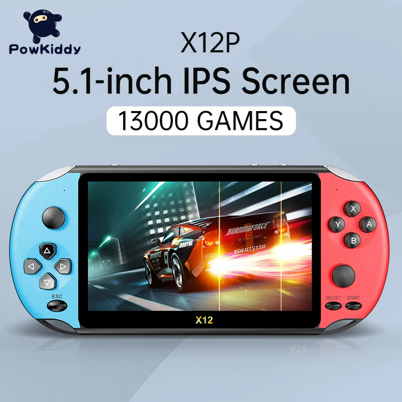 POWKIDDY New X12 Pro Ретро портативная игровая консоль IPS экран 13000 + классических игр 4 3/5 1