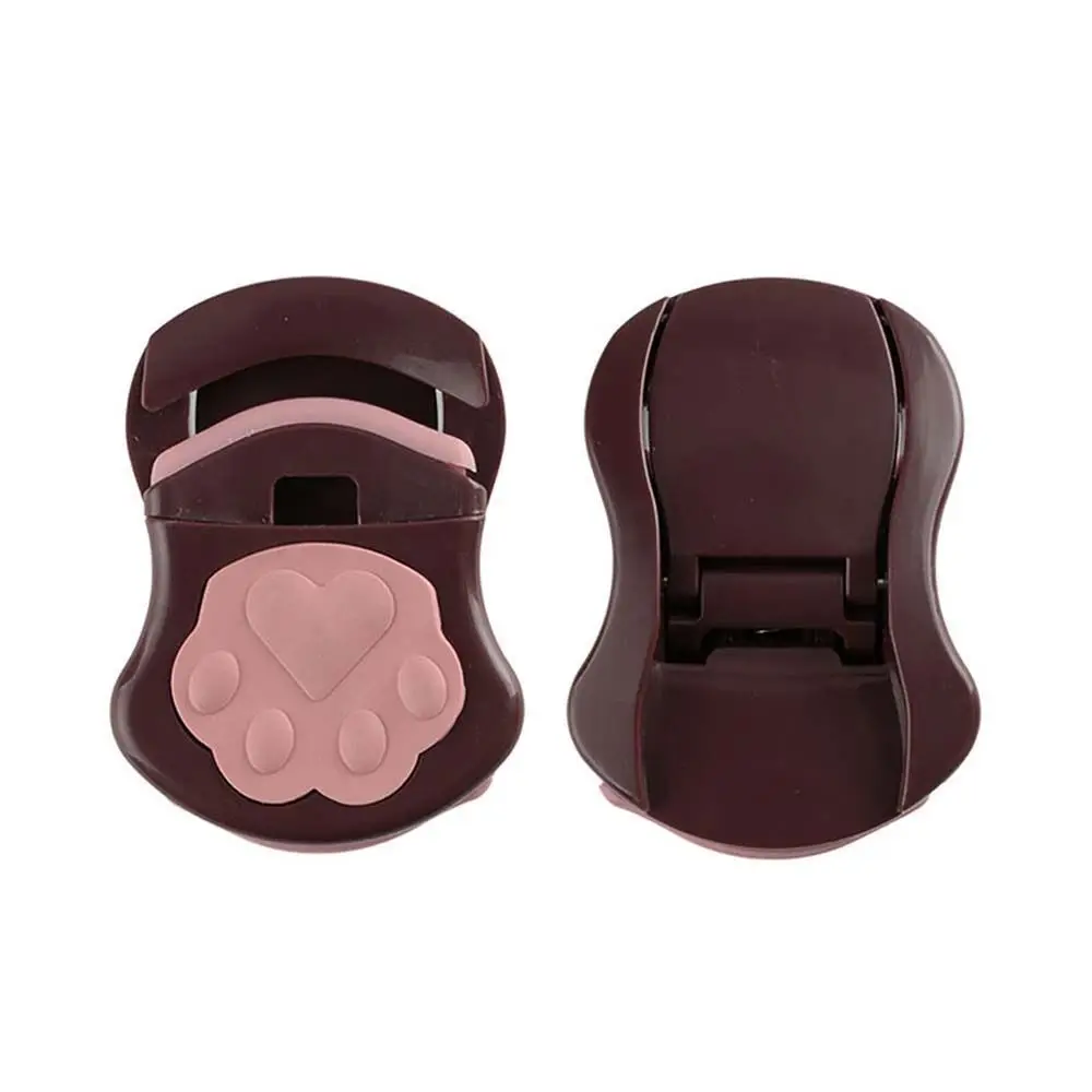 Mini piegaciglia portatile, mini applicatore in plastica, clip per ciglia carina, pratico piegaciglia a forma di artiglio di gatto_voghion.com