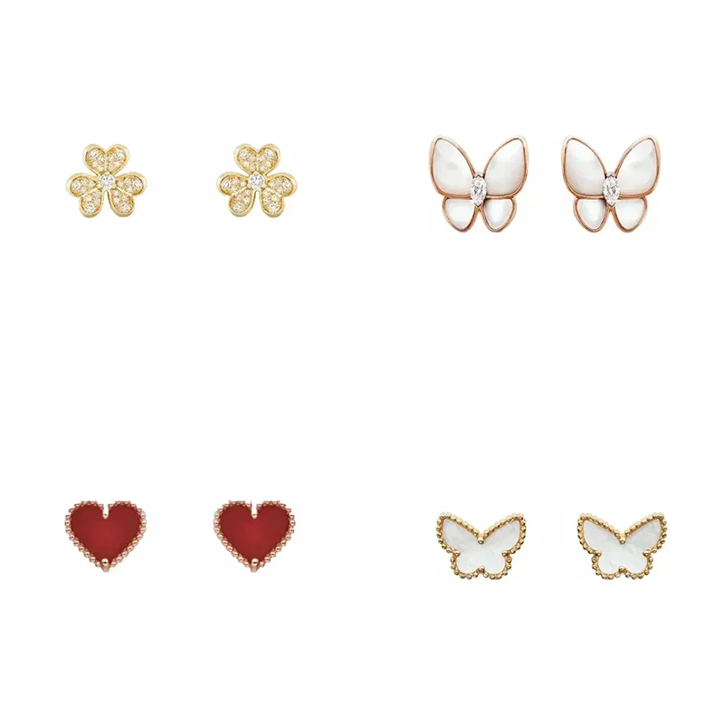 

Высококачественные модные высококачественные новые серьги Vca в виде четырехлистного клевера 2024