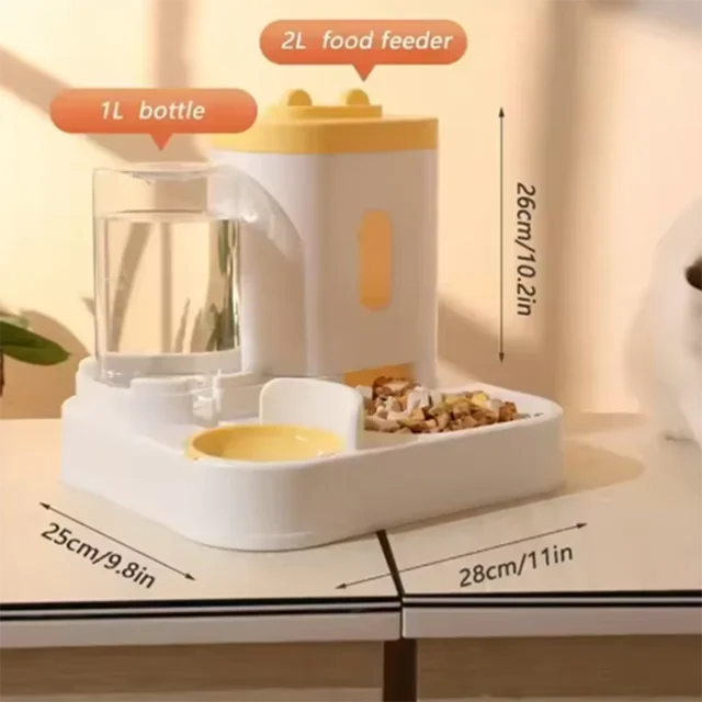 Automatic 2-in-1 Feeder Dog Food Bowl and Water Feeding Device Pet Large Food Dispenser Puppy Pet Kitten Bowl Accessories 5