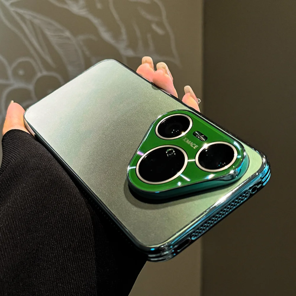 Gradient Color Breathable Shockproof Rainbow Phone Case with Plating Finish