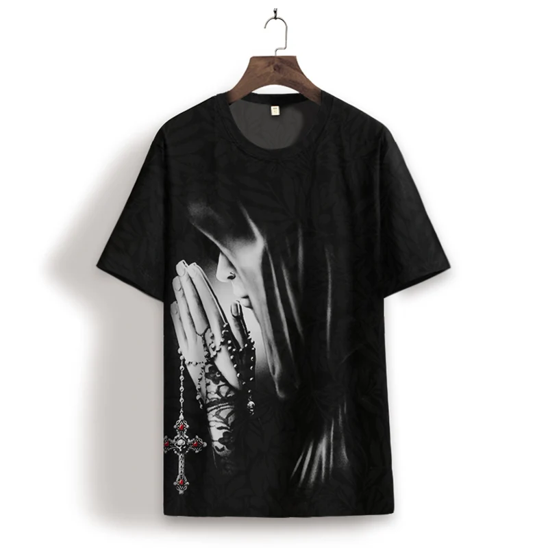 

Футболка мужская с коротким рукавом, простая стильная модная тенниска с китайскими иероглифами, крутая эластичная майка оверсайз, лето