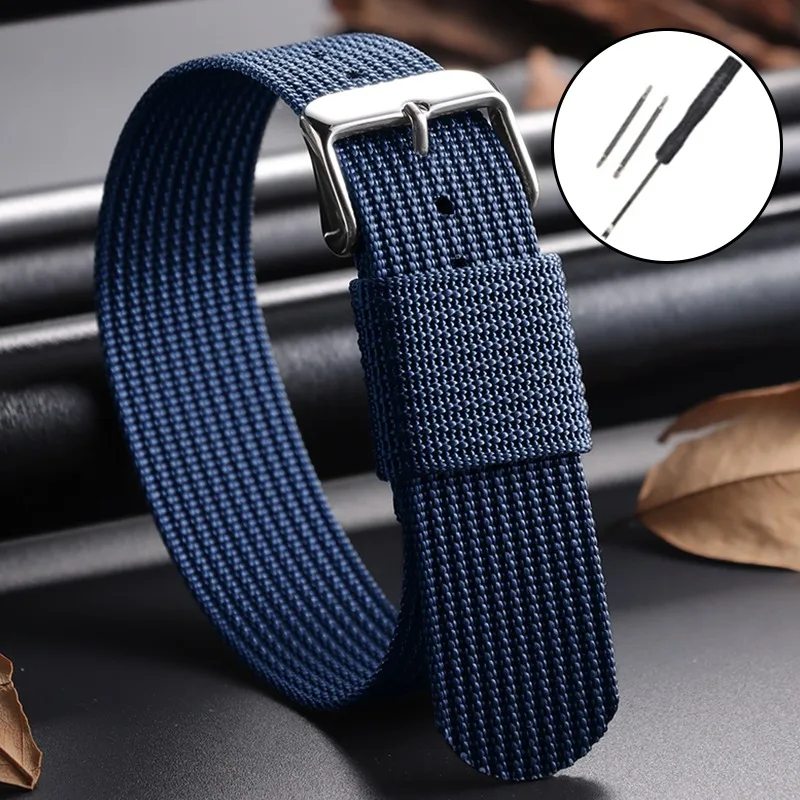Braided Nylon Strap - Men's Army Sports Breathable Watch Band Wristbelt