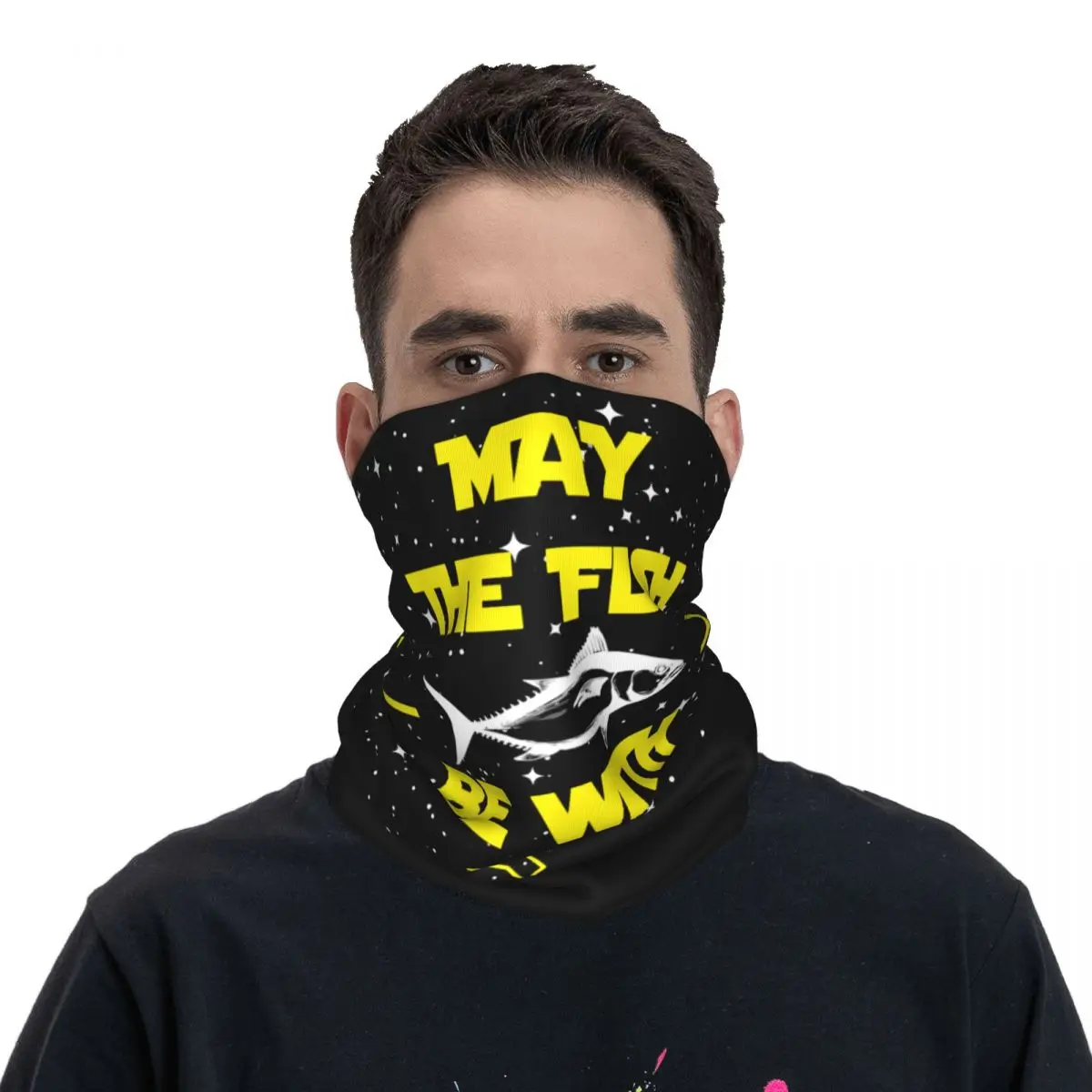 

Fishing Gift Bandana Neck Cover Printed Fish Fisherman Sunproof Wrap Scarf Multi-use Balaclava for Men Women Adult Washable