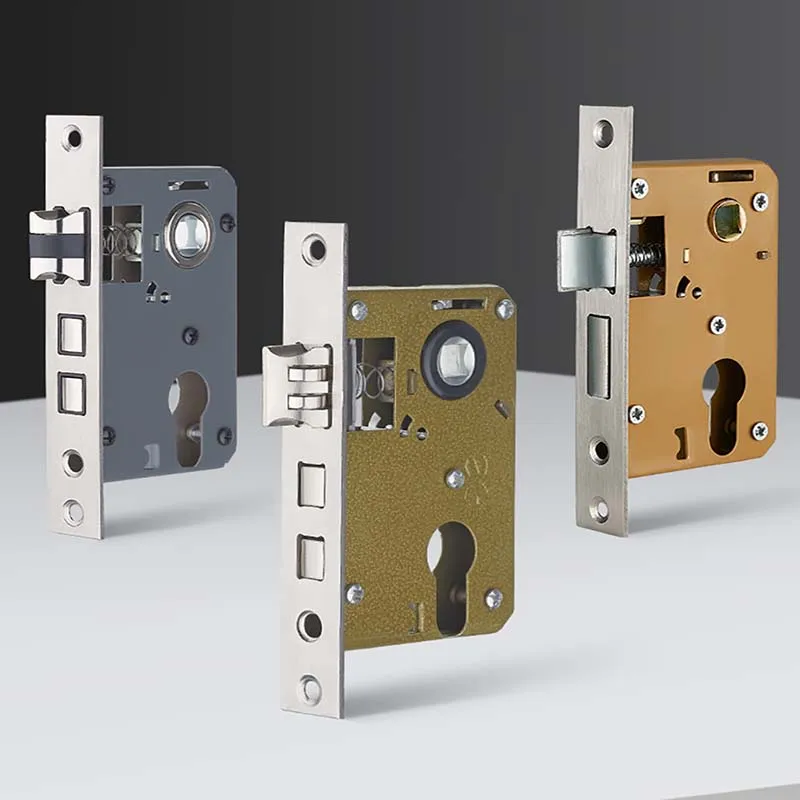 Silent Wooden Door Lock Tongue Lock Body Core Indoor Bedroom Universal tipo Room Household Aço Inoxidável