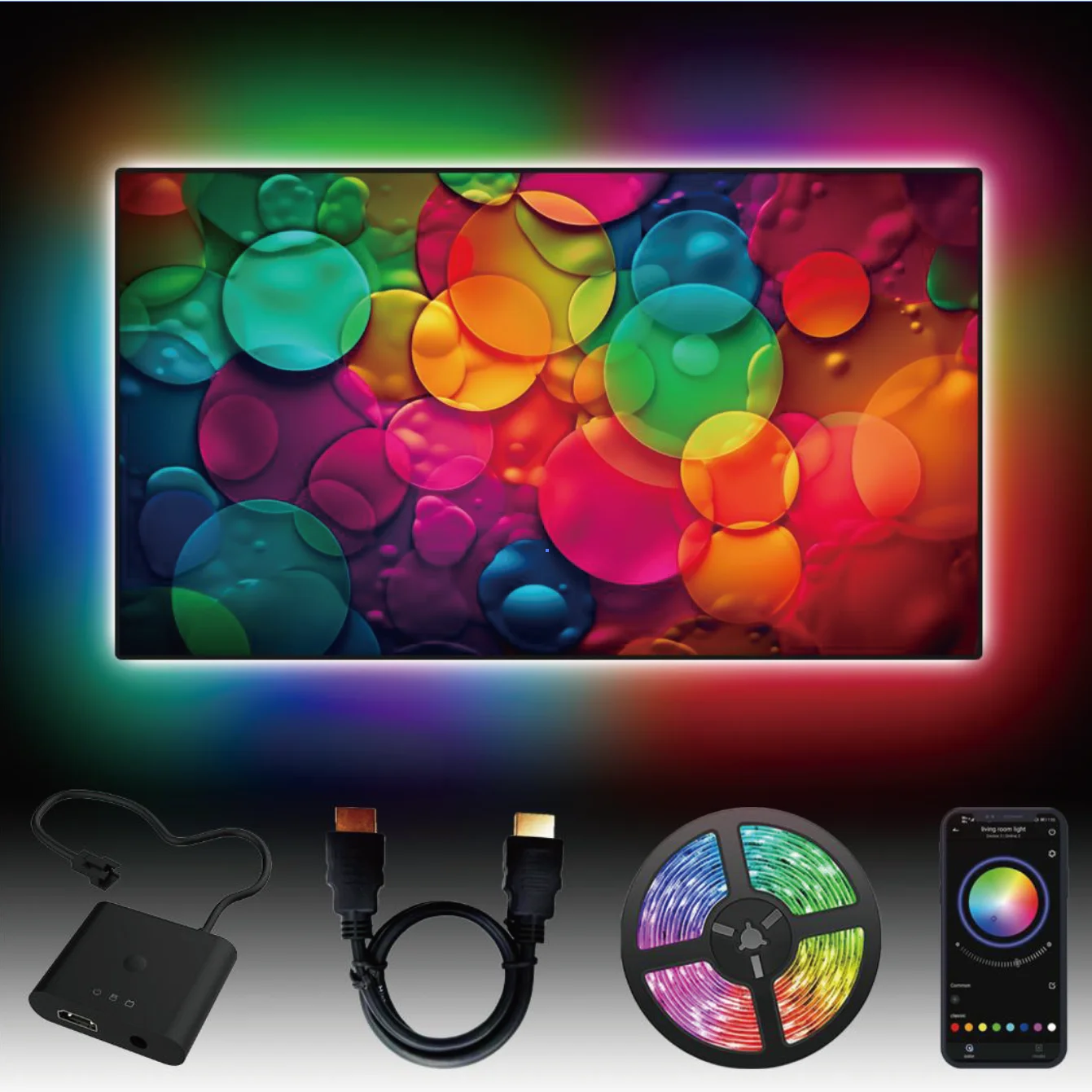Smart Ambient TV PC Backlights, WiFi RGB LED Strip Lights, Dream Color, HDMI Sync Screen, Kit de iluminação para TV Box, Xbox, PS4