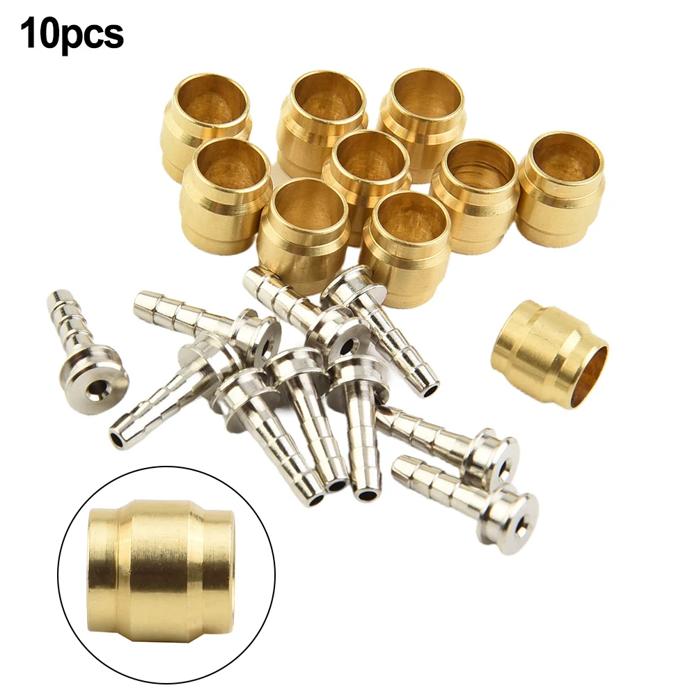 

10 Set Mountain Bike T Head Copper Sleeve Brake Oil Pipe Oil Needle Olive Connector Insert For-Sram Magura