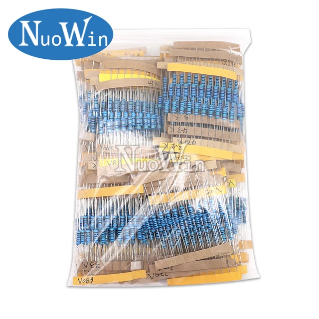 Resistori Film Metallico 3 Ohm - 50 Pezzi 1/2W 1% Tolleranza Per Elettronica