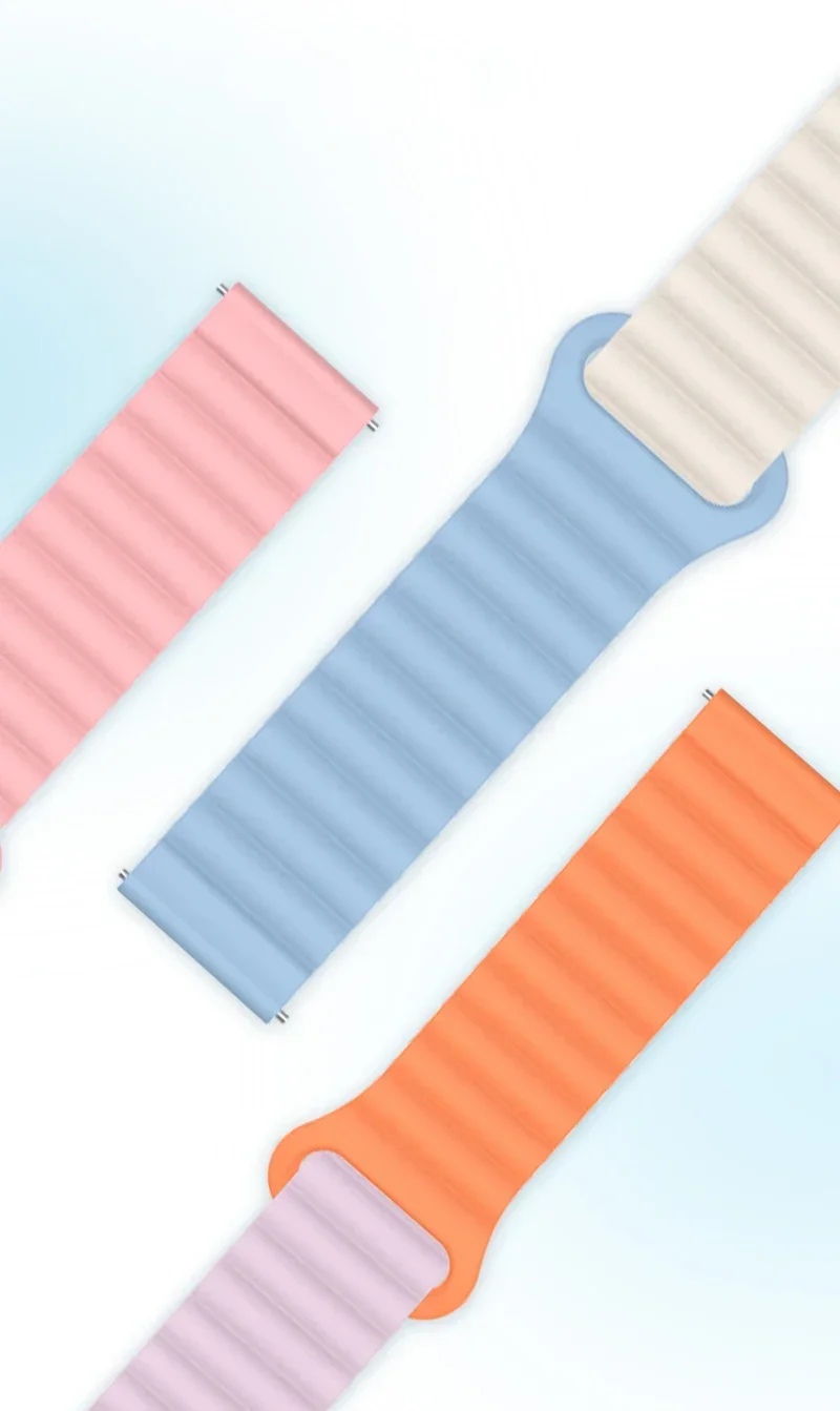 20mm 22mm Magnets ch laufen band für Samsung Galaxy Uhr 6/5 Pro/4/Classic/Active 2 Silikon Link Armband Huawei GT 2-2e 3-4 Armband – Detail 2