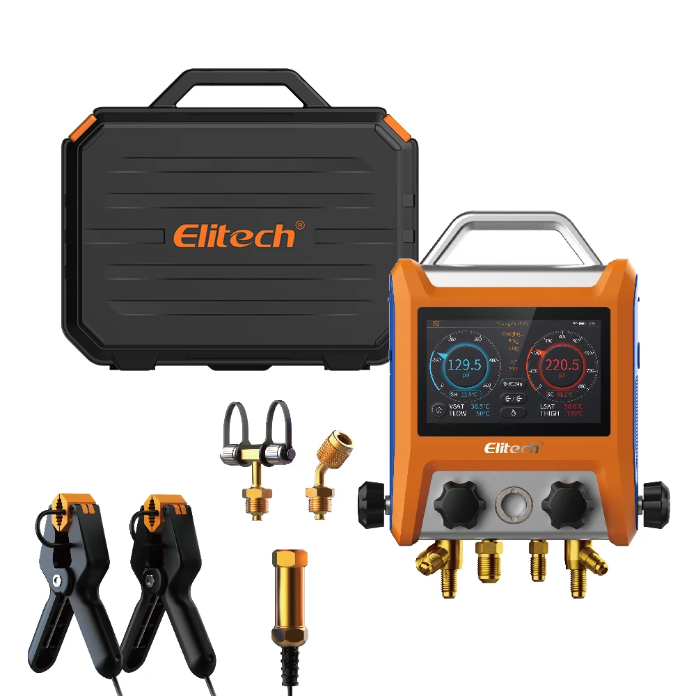 5 인치 스마트 터치 스크린 지능형 4 밸브 디지털 매니 폴드 EMG-40V