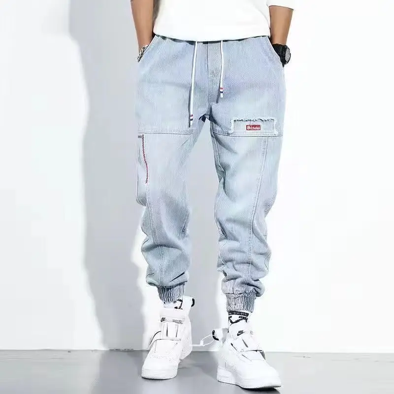 

Pantalones Cargo de Hip Hop para hombre, jeans elásticos, Harun, Joggers, ropa de calle, Otoño e Invierno