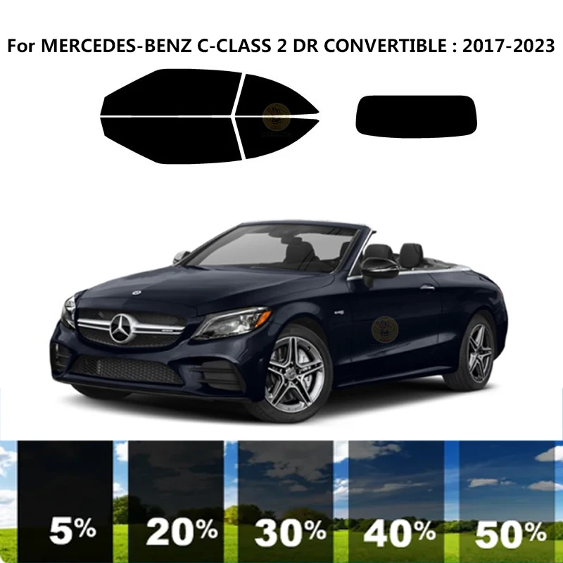 

Precut nanoceramics car UV Window Tint Kit Automotive Window Film For MERCEDES-BENZ C-CLASS 2 DR CONVERTIBLE 2017-2023