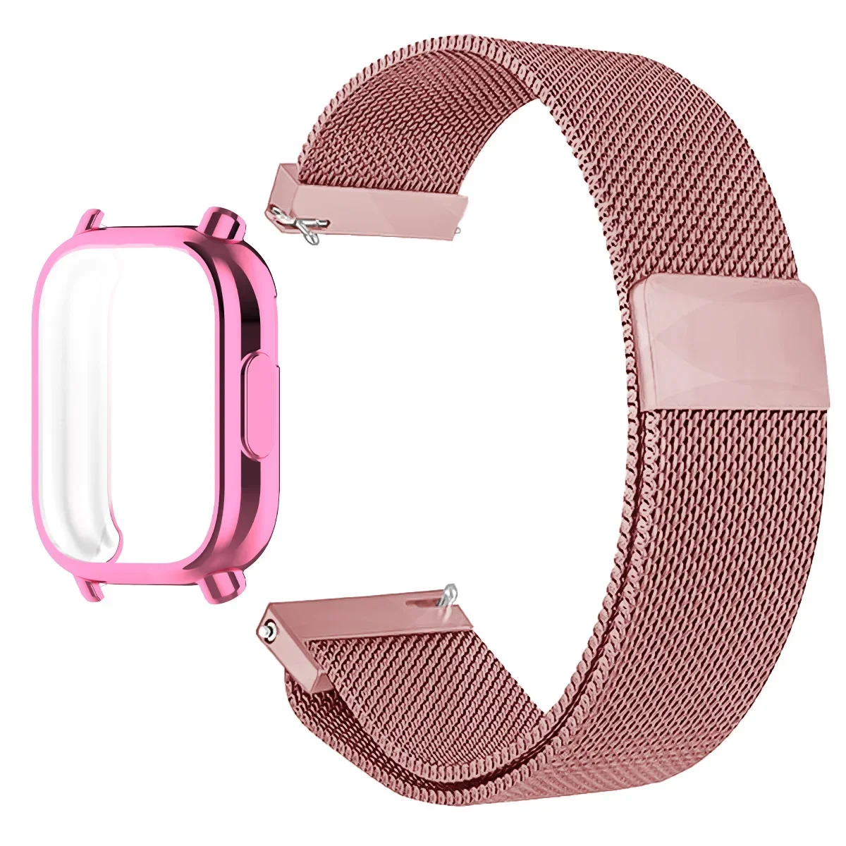 Milanese Mesh Strap with Case and Screen Protector - Premium Watchband Bracelet Accessories