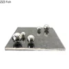 Transparent Acrylic Decorative Storage Tray Jewelry Earrings Organizer Trays Dresser Table Desktop Cosmetics Organizer Container 6