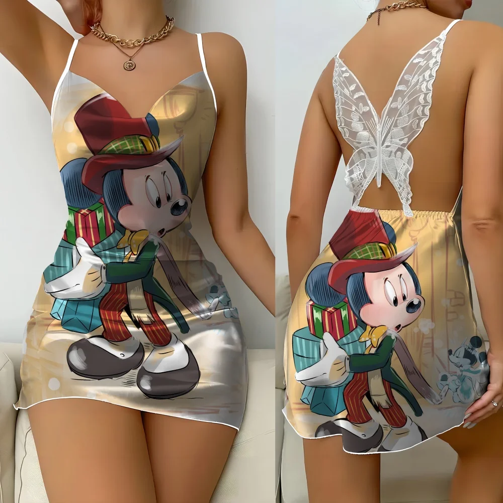 Night Wear Woman Sexy Pajamas Woman Summer Offers Sleepwear Women's Nightgown Korean Reviews Many Pajamas New Pattern Mickey - Image 3