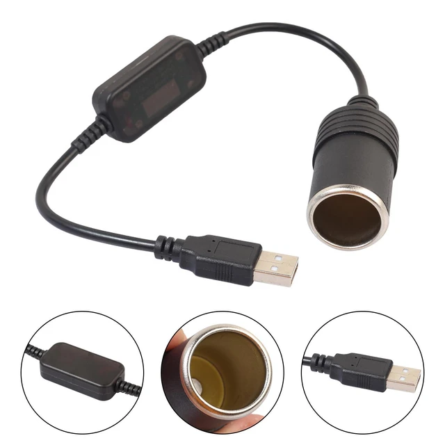 Adaptateur De Prise Allume-cigare Usb 5v À 12v, Convertisseur, Contrôleur  Filaire, Connecteur, Accessoires De Voiture - Cigarette Briquet - AliExpress