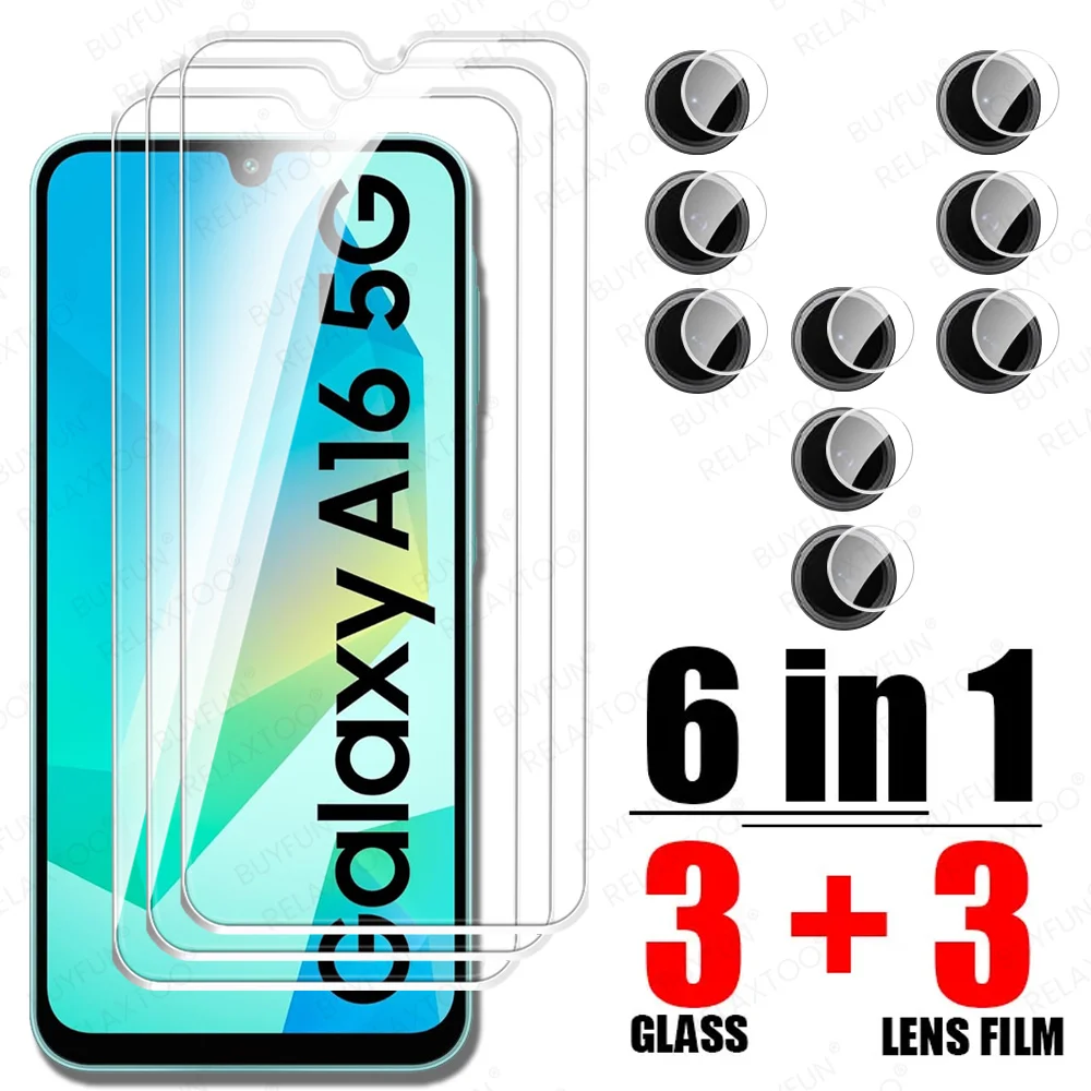 6-in-1 Tempered Glass Screen Protector with Lens Film