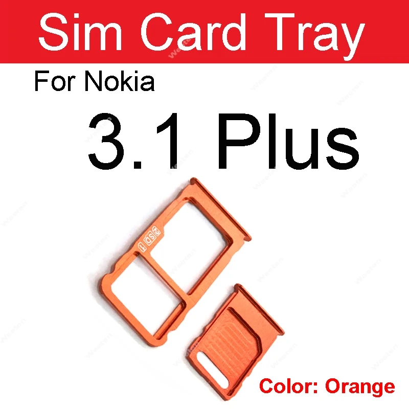 Black Sim Card Tray Holder with SD Slot for Nokia - Replacement Repair Parts