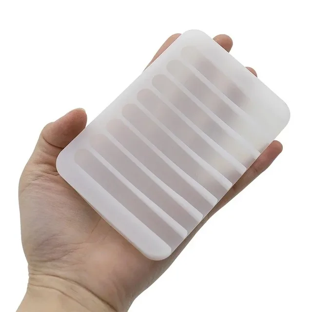 Portasapone Silicone Con Scarico | 30x12cm, Grigio, Per Bagno E Cucina - Foto 10