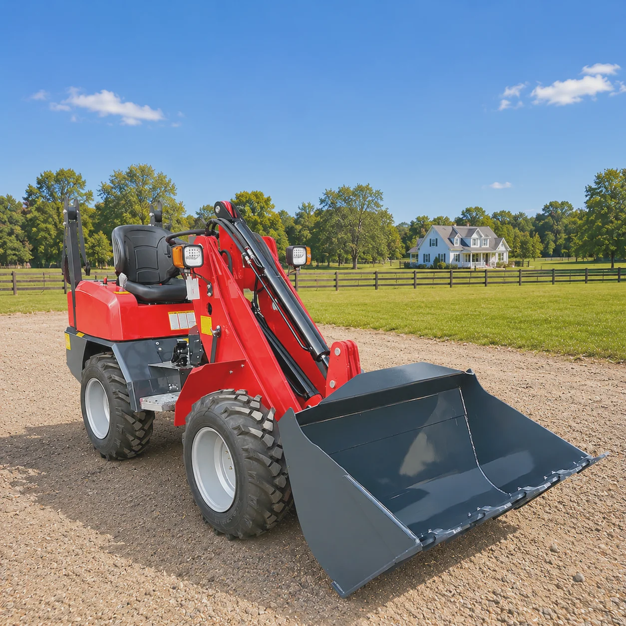 Mini Teleskop-Radlader Kompakter Teleskoplader Diesel-Frontlader Hydraulisch 4WD CE-Zertifiziert