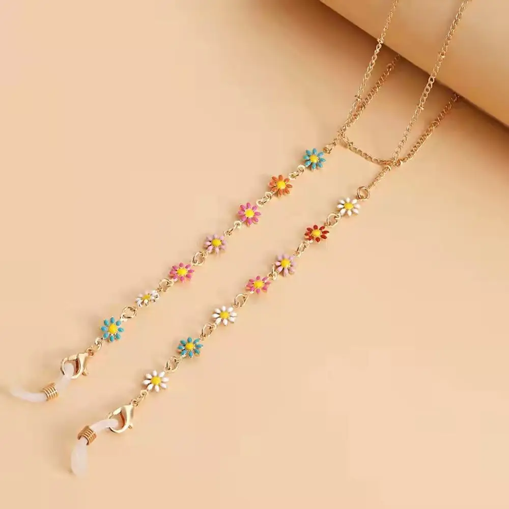 

Elegant Colorful Flower Cute Decoration Fashion Simple Eyewear Accessories Sunglasses Chain Mask Chain Eyeglasses Lanyard