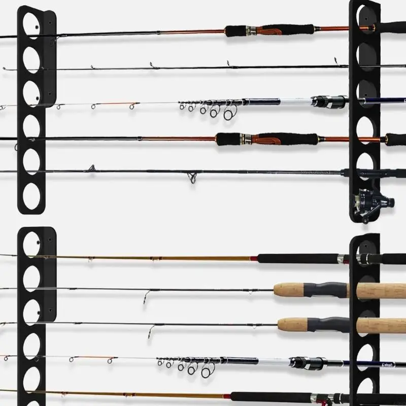 G99D Fishing Poles Wall Ceiling Storage Rack Fishing Rod Display Stand Horizontal Rod Holder Storage Tool Enduring