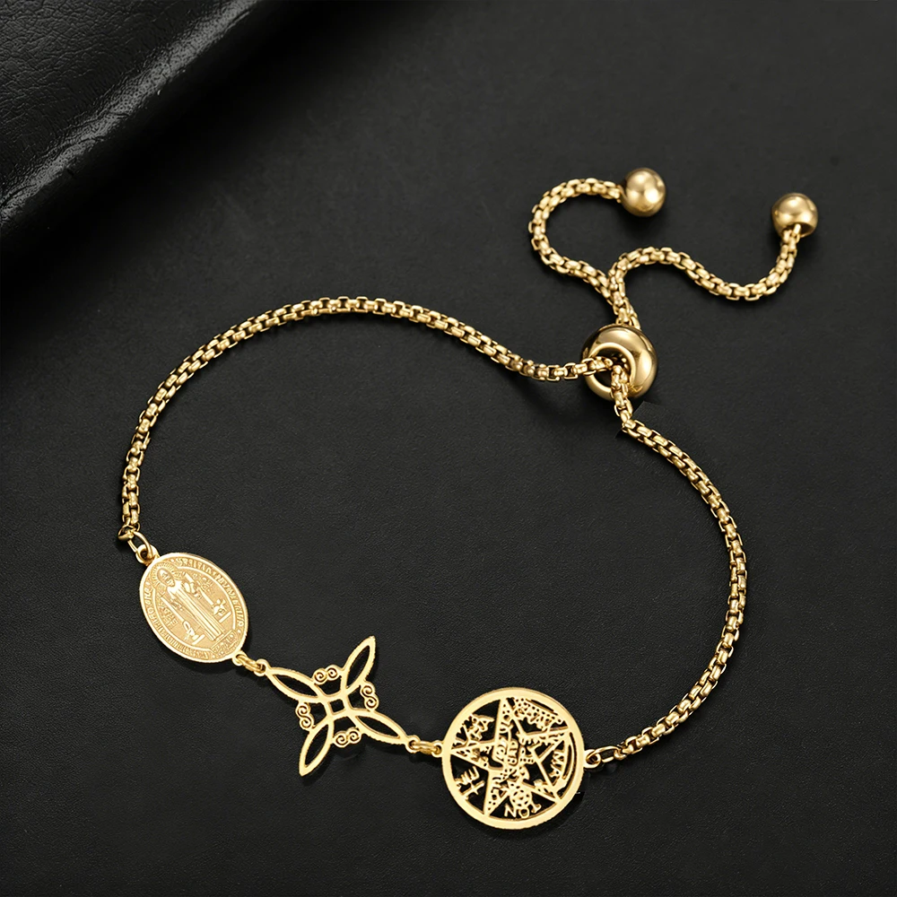 Stainless Steel Triple Protection Charm Bracelet