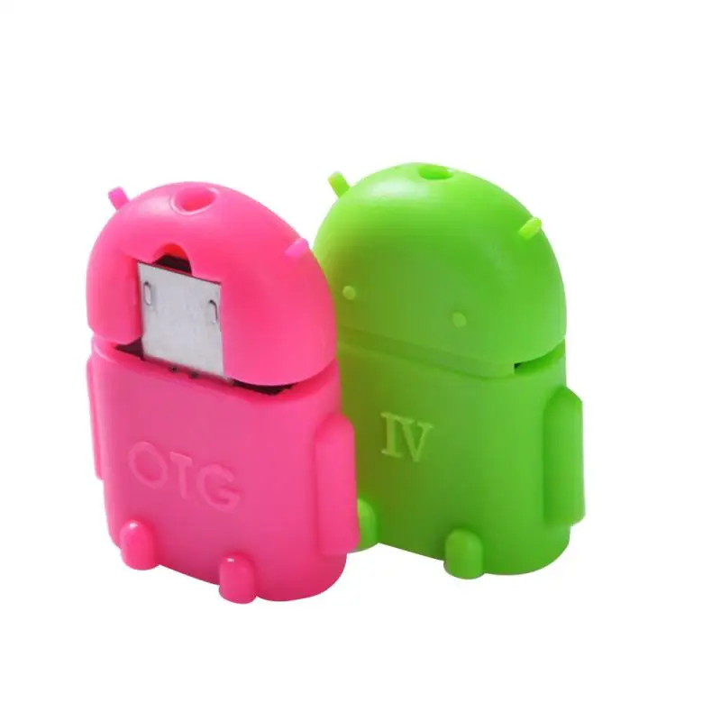 안드로이드 OTG 로봇 변환 헤드, USB 태블릿, 휴대폰, U 디스크 연결, V8 카드 리더, 휴대용 케이블, USB 어댑터, 1PC, 신제품