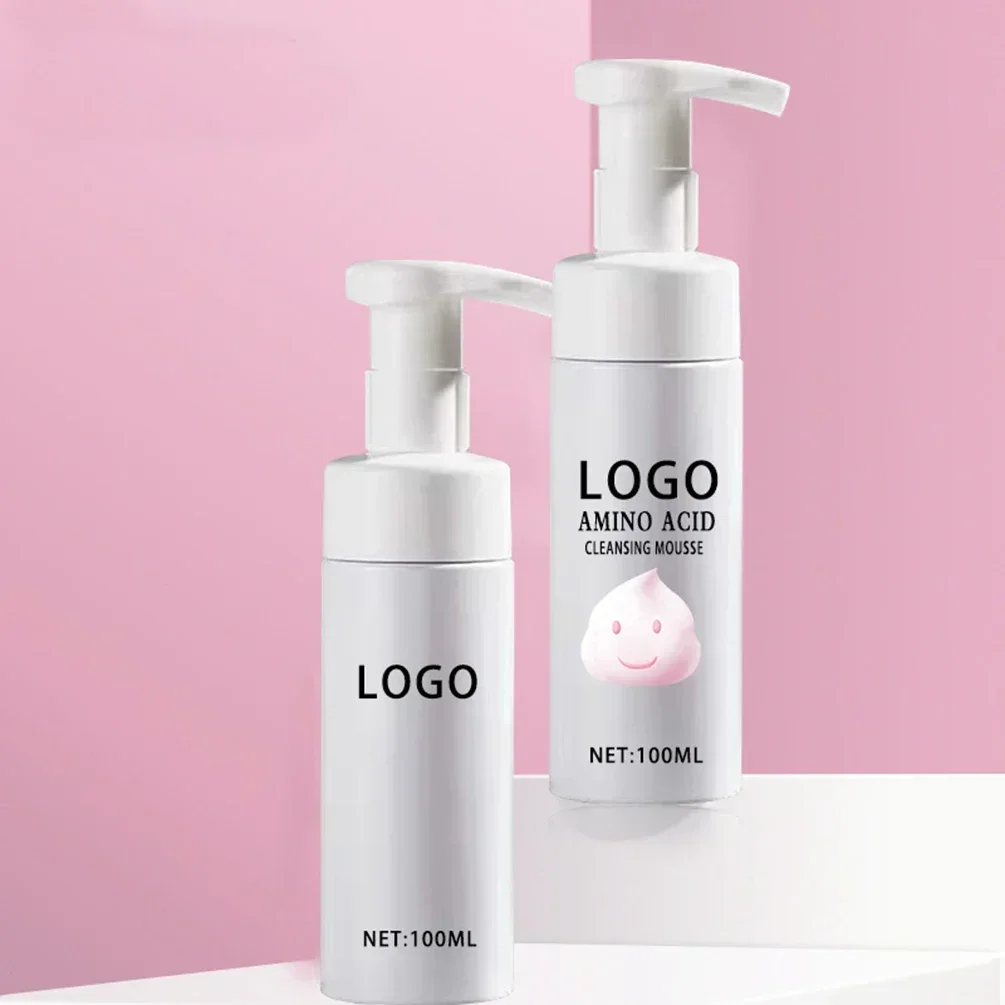 Custom Logo Camellia Cleansing Mousse Private Label 100ml Moisturizer Powerful Makeup Remover Foaming Amino Acid Unisex Cleanser 3